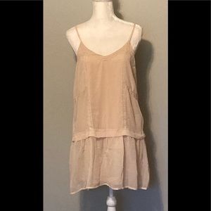 Beautiful champagne colored tissue gauze dress.